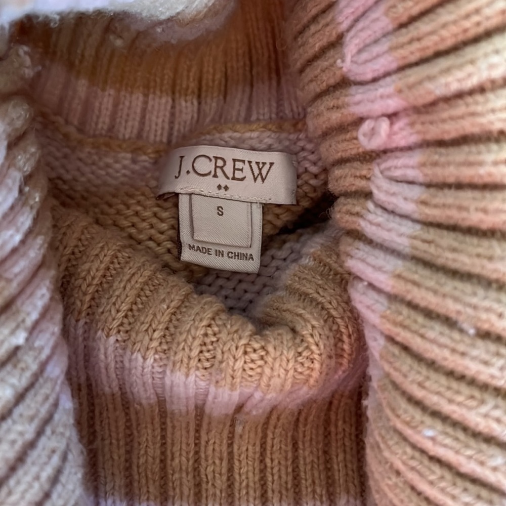 Womens j crew beige and pink striped sweater size S - Picture 2 of 2